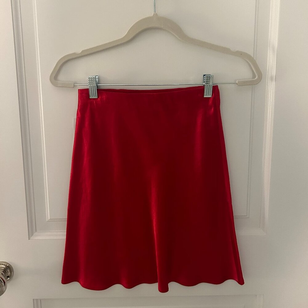 (SOLD) Aritzia Slip Satin Mini Skirt